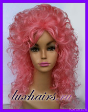 Карнавальный розовый парик 704