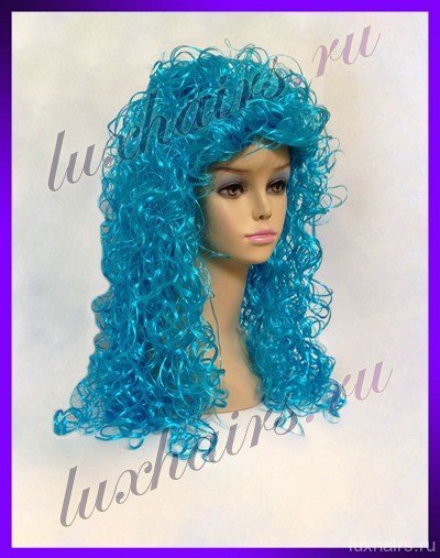 Искусственный голубой парик 480