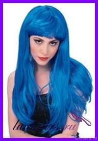 Карнавальный синий парик 716